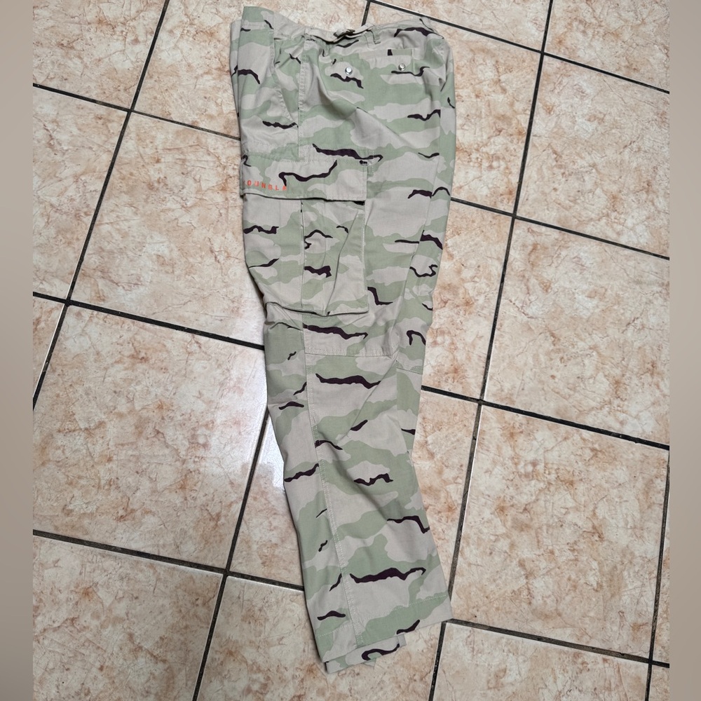 YoungLA Men's Green Camouflage Cargo Pants